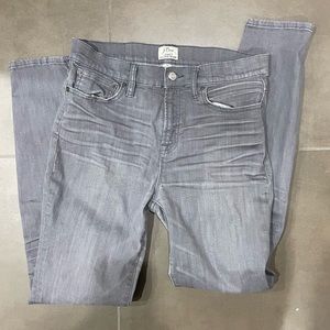 J. Crew Lookout High Rise Skinny Jeans in Grey Wash Size 29